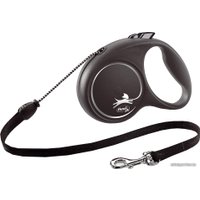Поводок-рулетка Flexi Black Design M Cord 5 m (черный)