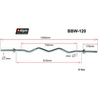 Гриф для штанги Alpin BBW-120 в Солигорске