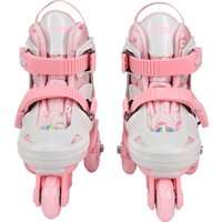 Роликовые коньки Cosmoride Honey + набор защиты (р-р 27-30, белый/розовый)