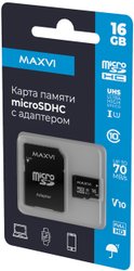 microSDHC 16GB MSD16GBC10V10 (с адаптером)