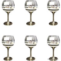 Набор бокалов для вина Glasstar Line Gold LNK224-411-3 (6 шт)