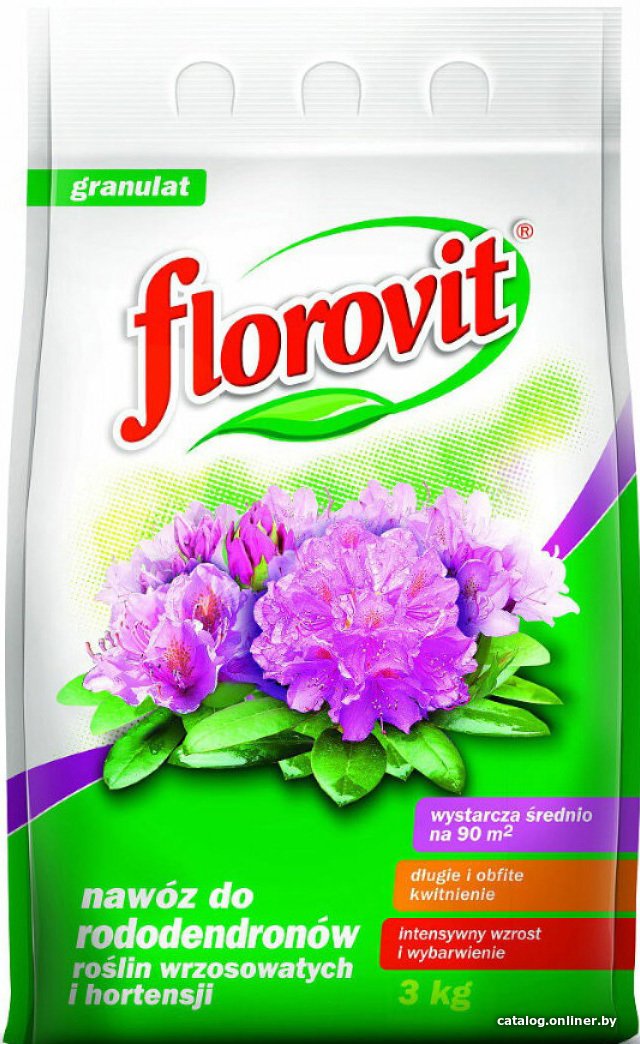 Удобрение Florovit Для рододендронов, вересковых, гортензий граннулированное (3 кг)