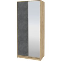 Шкаф-купе Интерлиния Концепт КТ-Ш2з (бетон портленд/дуб золотой)