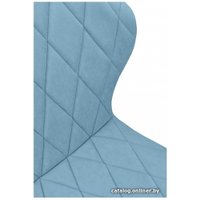 Стул Гальваник Бергамо (эмаль белый муар/Catania Dusty Blue)