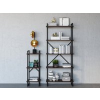 Стеллаж LoftyHome Бервин Рант 40 (коричневый/черный)