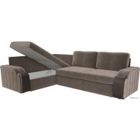 Угловой диван Лига диванов Николь 102975 (левый, велюр, коричневый)