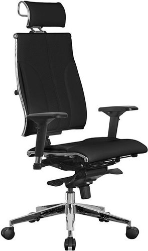 Офисное кресло Metta Yoga 4D Free LUX LE (натуральная кожа, черный)