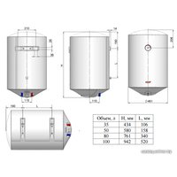 Накопительный электрический водонагреватель Novatec Standard Plus NT-SP-80