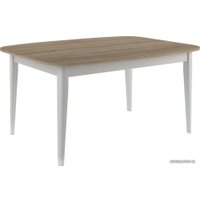 Кухонный стол Васанти плюс Дорн 120/160x80 (белый/дуб сонома)