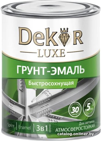 Грунт-эмаль Dekor Sprint 3 в 1 быстросохнущая 0.9 кг (черный)