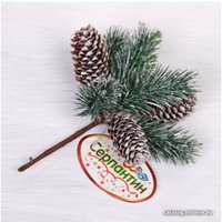 Рождественская ветка Серпантин хвойная зимний иней 201-1278