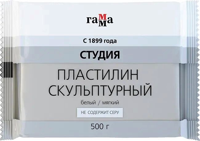 

Пластилин скульптурный Гамма Студия 2.80.Е050.004.1 (500 г, белый, мягкий)