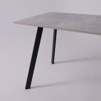 Кухонный стол ЭлиГард Solo 102x67 (бетон/черный)