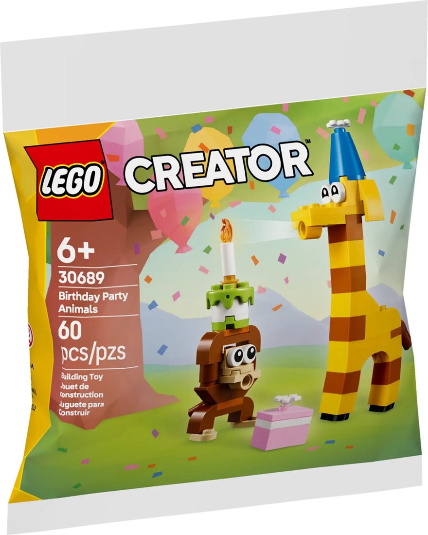 Конструктор LEGO Creator 3 в 1 30689 Животные на Дне рождения