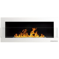 Биокамин BiokominkiGMT 900x400 (белый, со стеклом)