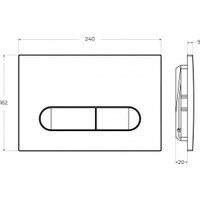 Панель смыва Cezares LINER-BTN-NOP (черный матовый) в Бресте
