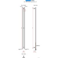 Полотенцесушитель Ростела Мини 1/2" 2 перекладины 180 см (хром)