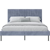 Кровать НК-Мебель Novel 160x200 26011192 (велюр светло-серый)