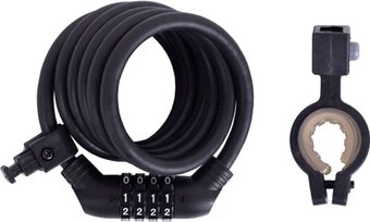 Тросовый велосипедный замок Green Cycle GCL-А600 10х150 (черный)