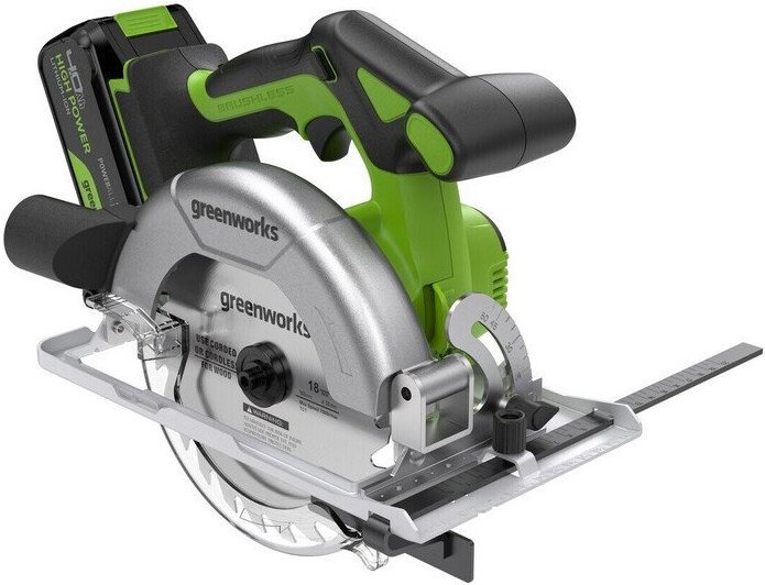 Дисковая (циркулярная) пила Greenworks GD24CS165 1501607CUB (с 1-им АКБ)