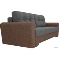 Диван Лига диванов Амстердам 100034 (рогожка, серый/коричневый)