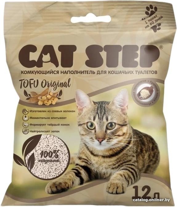 Наполнитель для туалета Cat Step Tofu Original 12 л