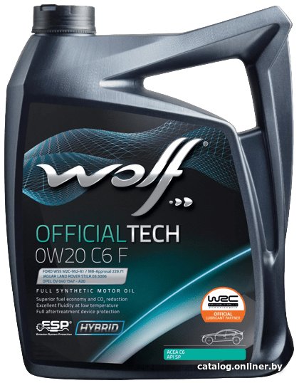 Моторное масло Wolf OfficialTech 0W-20 C6 F 1л