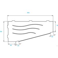 Полка для душа RGW MT-11W (правая)