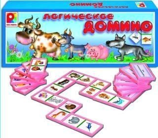 

Развивающая игрушка Радуга Логическое домино Животные С-534