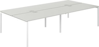 Офисный стол Norden 320х163.8х75 SG.259.SH.44.WH (белый/серый бархат)