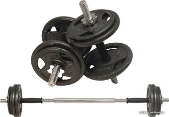 Набор гантелей с соединительным грифом  Titan Sport хамертон 2x9 кг