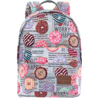 Городской рюкзак Asgard Р-5137П (пончики/газета, серый)