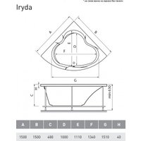 Ванна Vayer Iryda 150x150