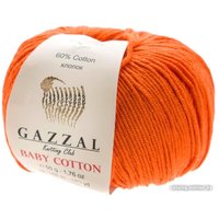 Пряжа для вязания Gazzal Baby Cotton 3459 50 г 165 м (оранжевый неон)