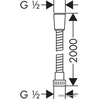 Душевой шланг Hansgrohe Metaflex 28264000