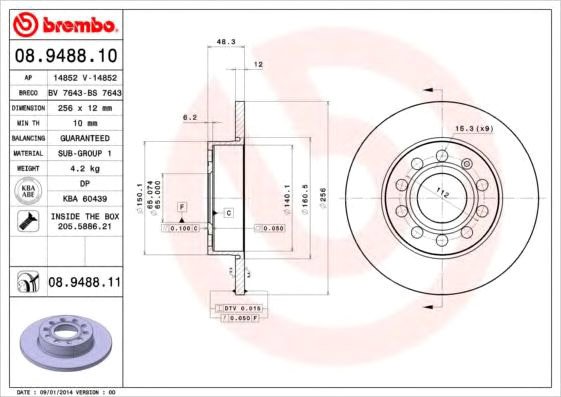 

Brembo 08948811