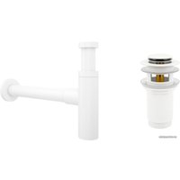 Сифон Wellsee Drainage System 182123001 (сифон, донный клапан, матовый белый)