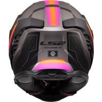 Мотошлем LS2 FF818 Storm III Sporty (L, серый/фиолетовый)