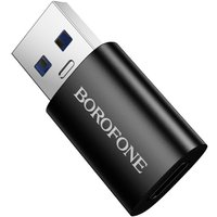 Адаптер Borofone BV26B USB Type-A - USB Type-C (черный)