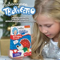 Набор для создания поделок/игрушек Bondibon Елочные игрушки из фетра своими руками. Ежик ВВ3086