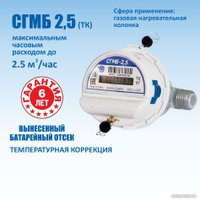 Счетчик газа Счетприбор СГМБ-2,5 1/2''