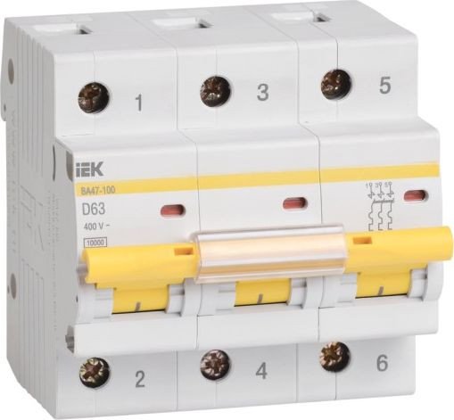 

Выключатель автоматический IEK ВА47-100 3Р 40А 10кА D MVA40-3-040-D