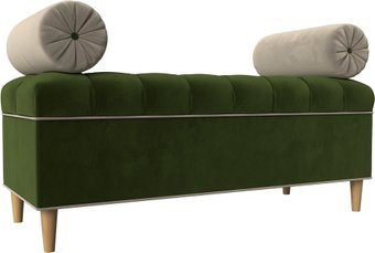 Лига диванов Глория 113675 (микровельвет зеленый/бежевый/бежевый)