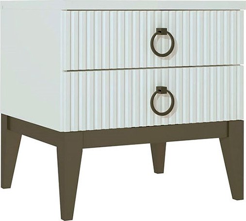 

Тумба Ангстрем Хилтон спальня ХТ-302.03 (Д) исп.3 (Д1, белый премиум)