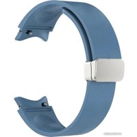 Ремешок Rumi Flex Buckle силиконовый для Samsung Galaxy Watch4/5/6 (20 мм, синий)