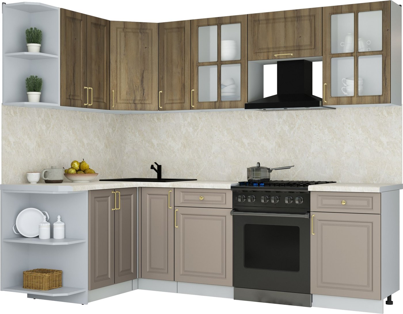 

Кухонный модуль Интерлиния Мила Шато 1.5x2.5 LV (дуб вотан/луна/опал светлый)