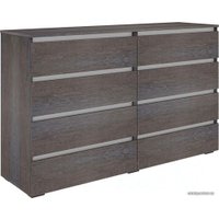 Комод Кортекс-мебель Бари 160 8ш (береза/береза/белый)