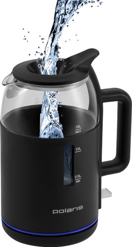 Электрический чайник Polaris PWK 1545CGL Water Way Pro (черный)