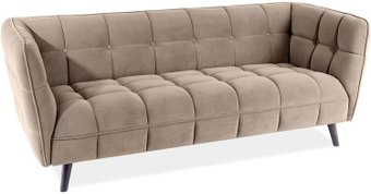 Софа Signal CASTELLO 3 VELVET (Bluvel 40 темно-бежевый/венге)