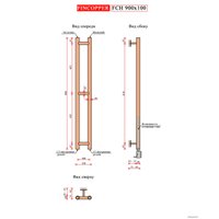 Полотенцесушитель Fincopper FCH 90х10 (черный)